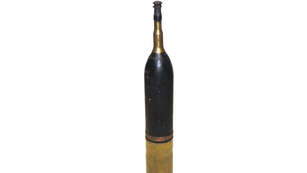 Excellent Condition WW1 French 75mm HE With Long Fuse – MJL Militaria