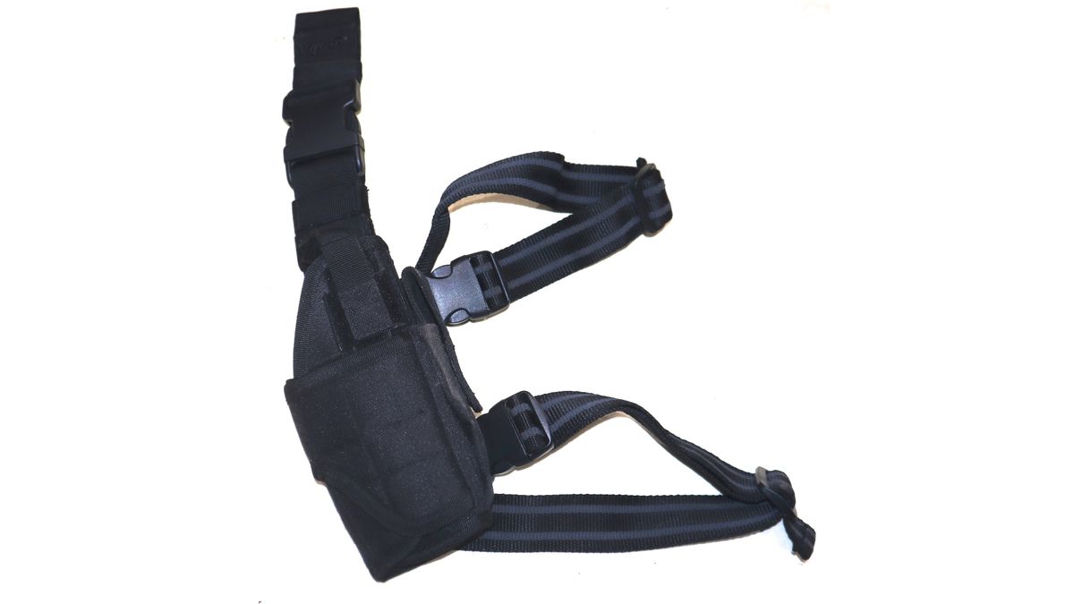 thumbnail image 2 of Pro-Tech Black Nylon Tactical Thigh Holster – Fits Glock, S&W, Ruger, Sig (4.5”-5” Barrel) 2 of 6