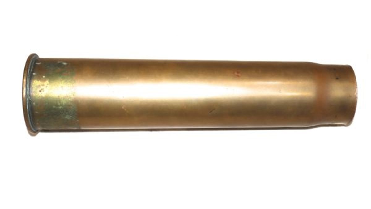 WW1 British 1917 Dated 6pdr Mk.3 Shell Case – MJL Militaria