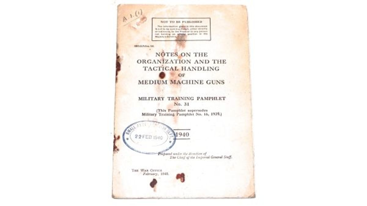 British Army Notes On The Handling Of Medium Machine Guns – MJL Militaria