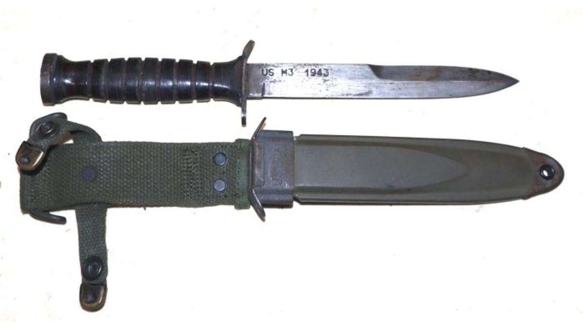WW2 US 1943 Dated M3 Fighting Knife