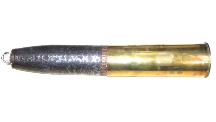WW2 British 1942 Dated 25pdr SKM Shell In Case – MJL Militaria